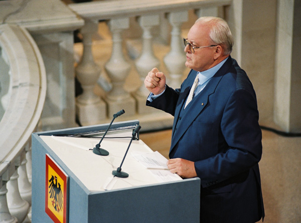 Federal President Roman Herzog during his "Berlin Speech" (April 26, 1997)